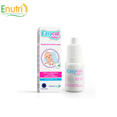 Men tiêu hóa Easycol baby - chai 15ml - men lactase cho trẻ bất dung nạp đường lactose