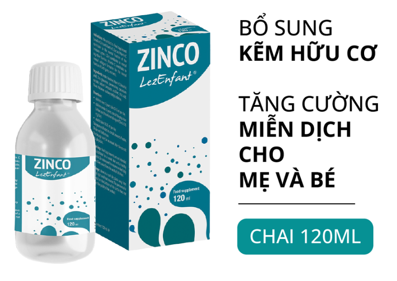 Kẽm hữu cơ Zinco LezEnfant – Kẽm tốt số 1 châu Âu